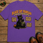 Black Cat Familiar Field Guide T Shirt - Grape