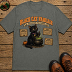 Black Cat Familiar Field Guide T Shirt - Pepper
