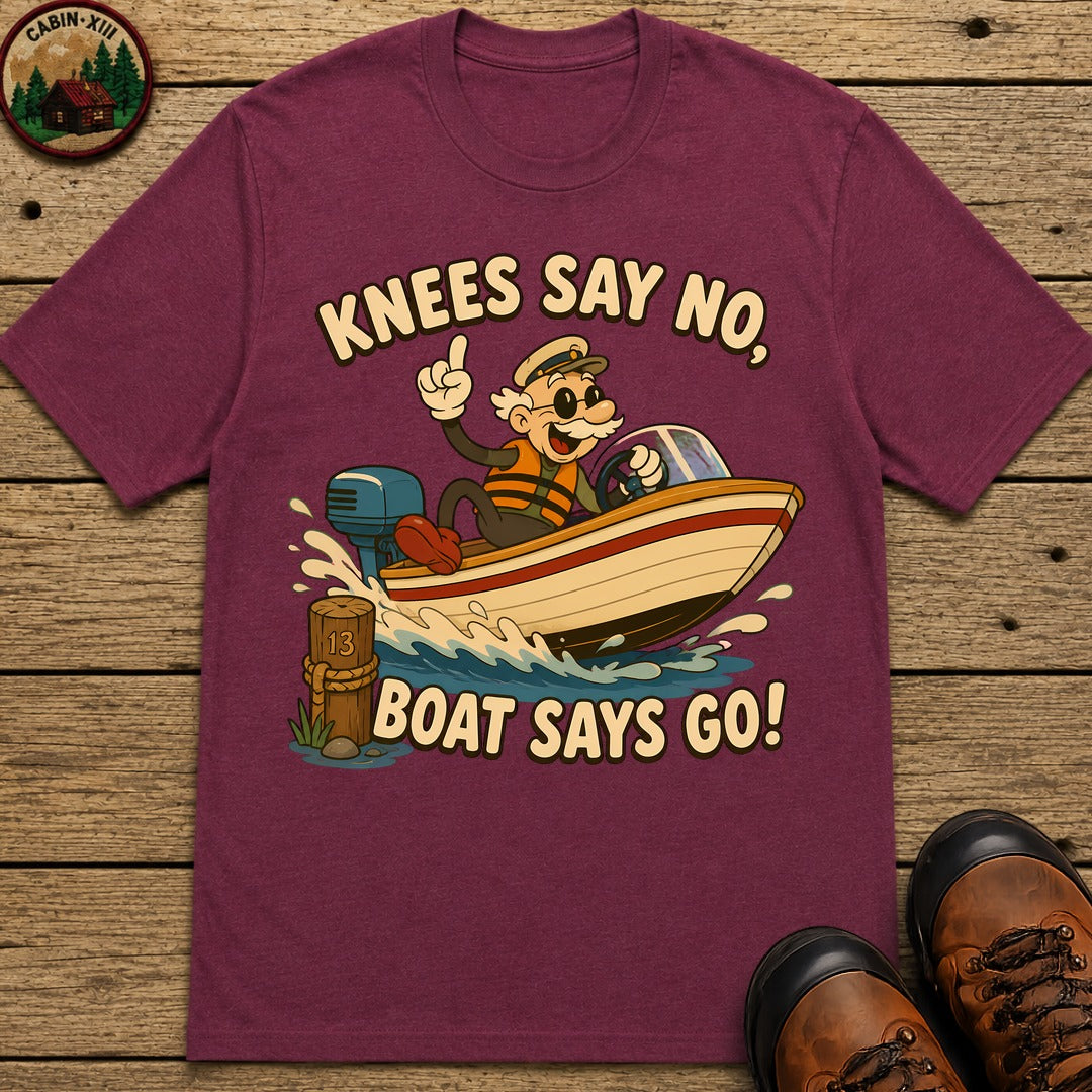 Boat Says Go T-Shirt - Berry
