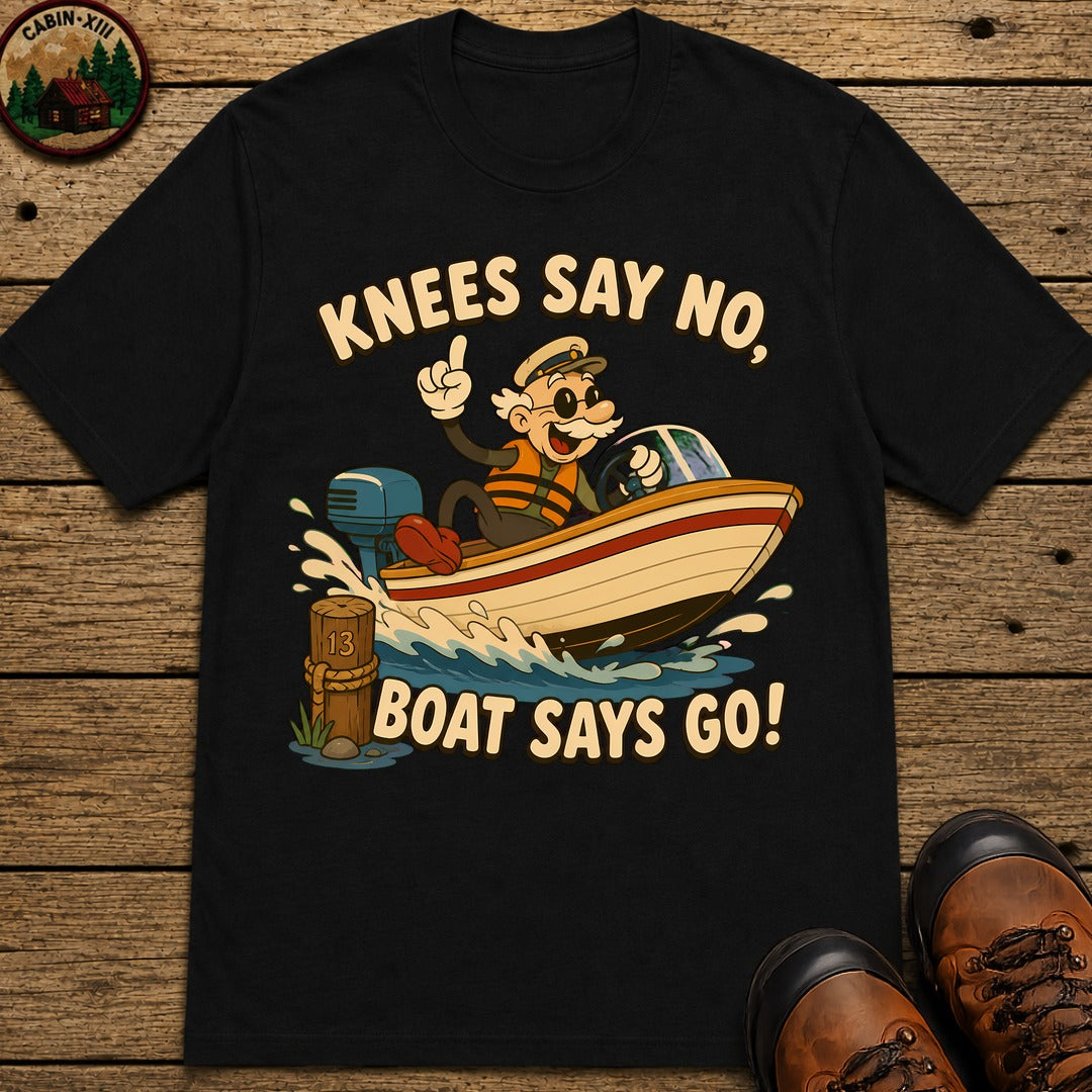 Boat Says Go T-Shirt - Black