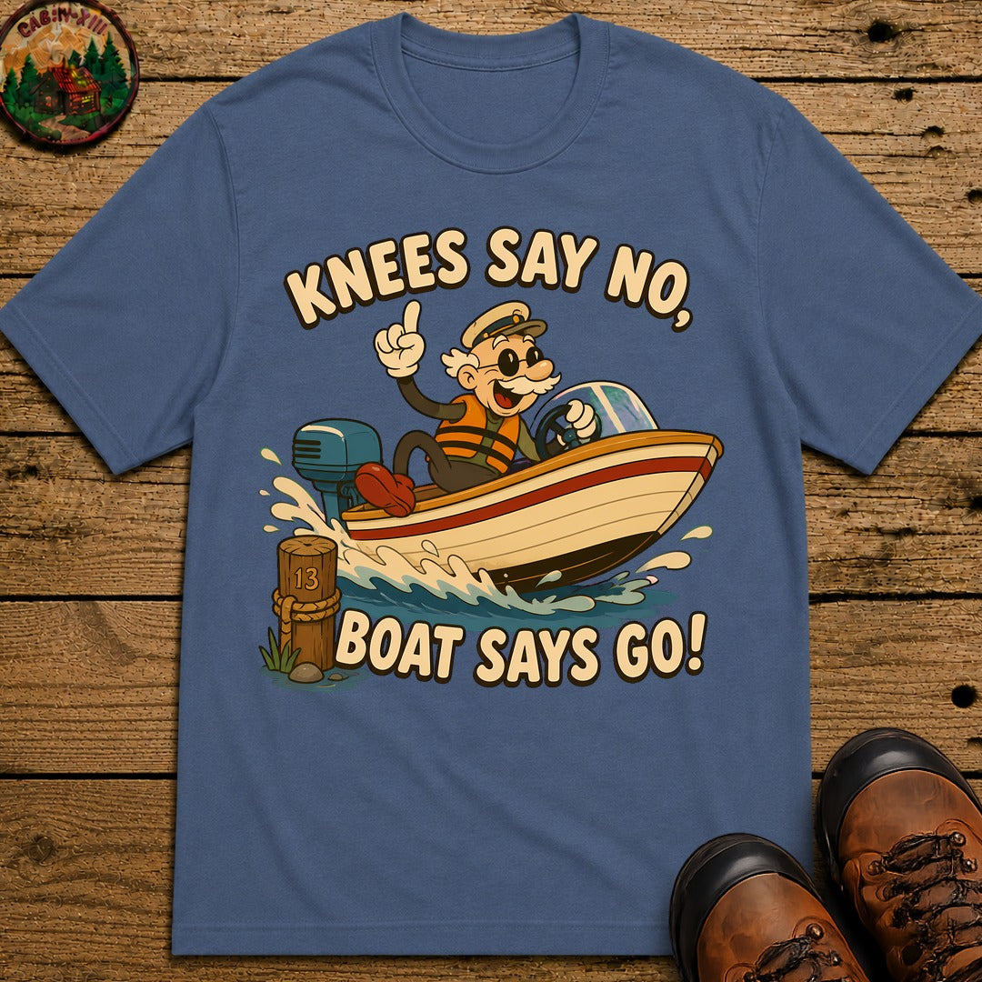 Boat Says Go T-Shirt - Blue Jean
