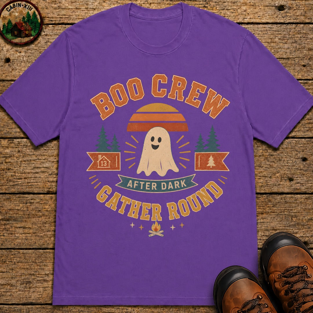 Boo Crew (Retro) Badge T Shirt - Grape