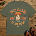 Boo Crew (Retro) Badge T Shirt - Moss