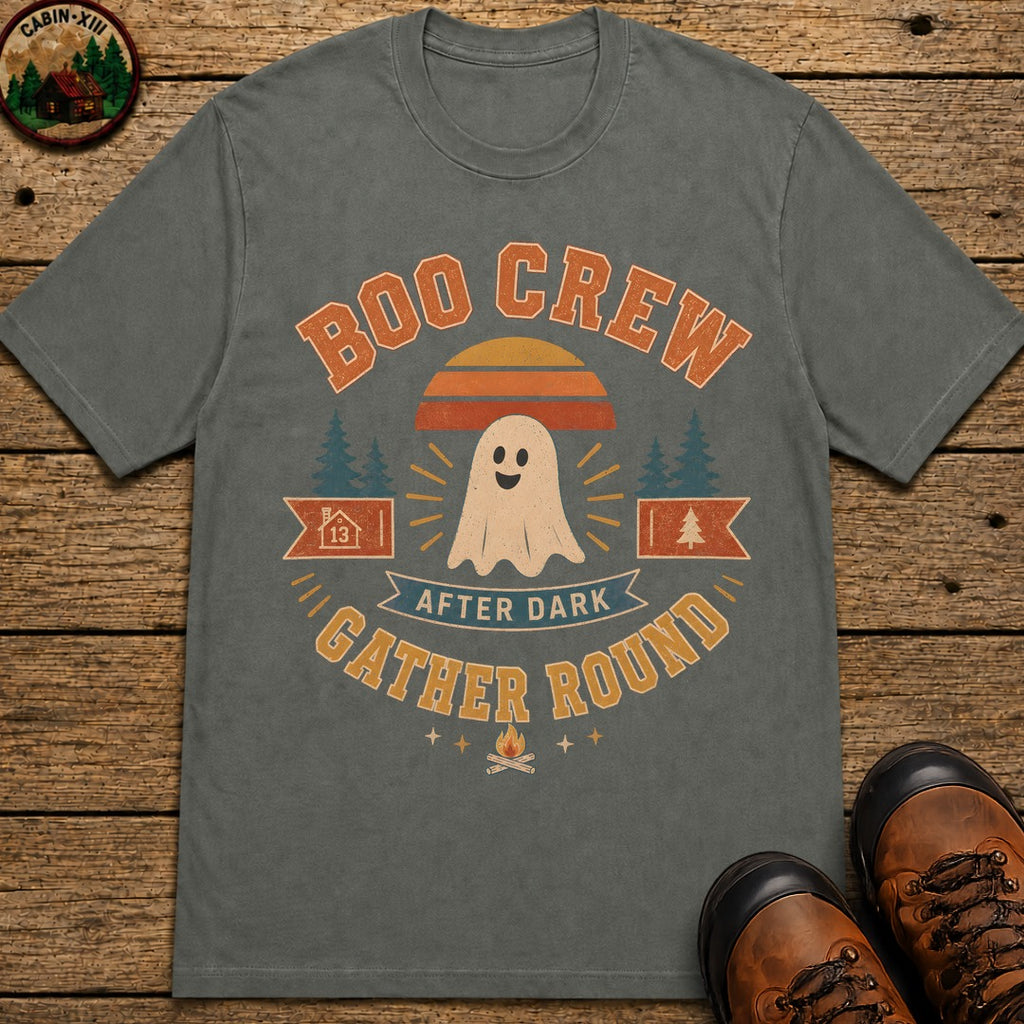 Boo Crew (Retro) Badge T Shirt - Pepper