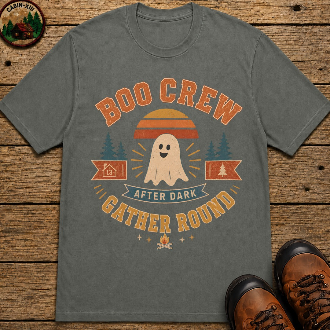 Boo Crew (Retro) Badge T Shirt - Pepper