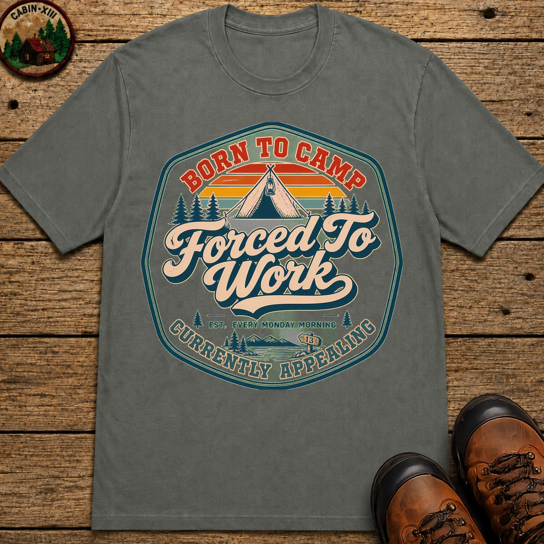Born To Camp T-Shirt - Pepper