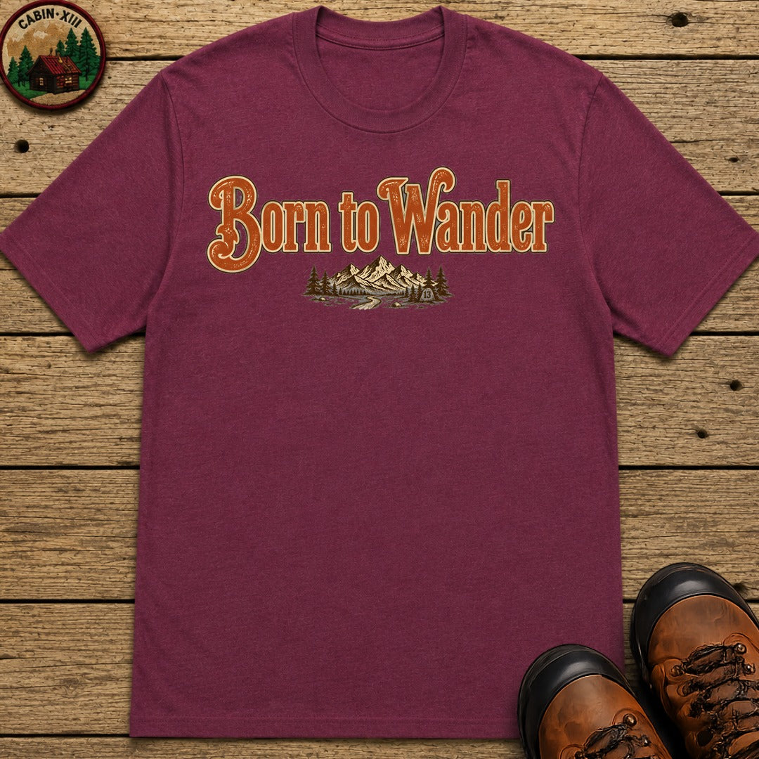 Born to Wander T-Shirt - Berry