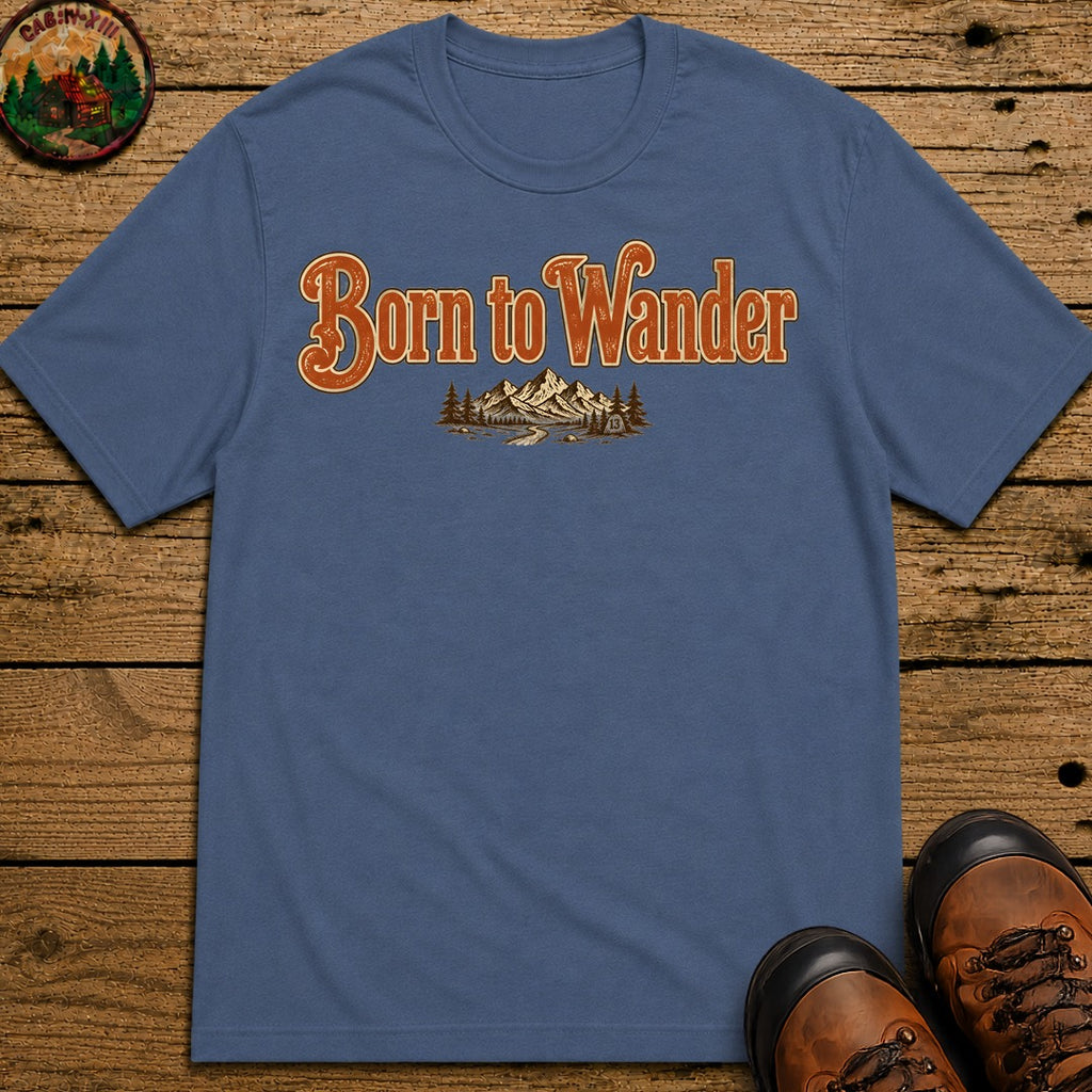 Born to Wander T-Shirt - Blue Jean