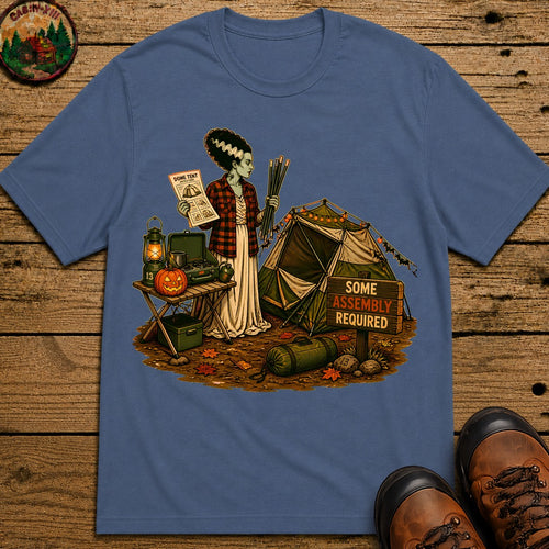 Bride Of Frankenstein Halloween T-Shirt - Blue Jean