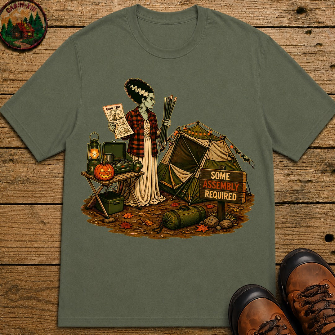 Bride Of Frankenstein Halloween T-Shirt - Moss