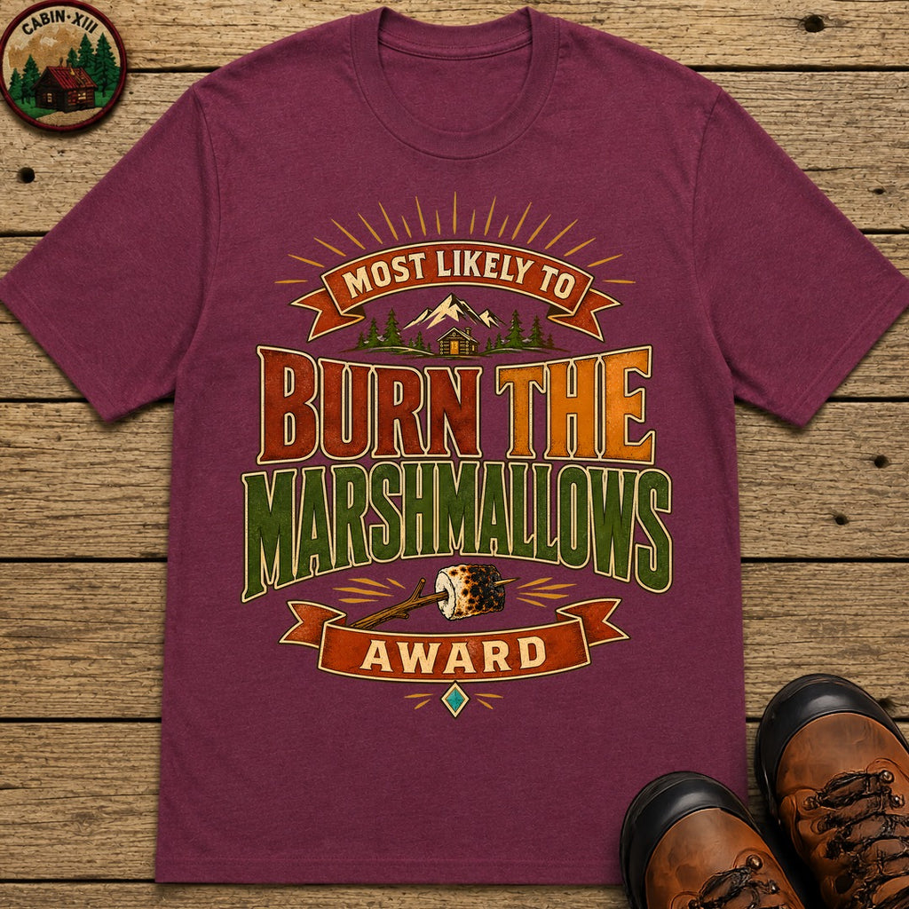 Burn The Marshmallows (Modern) T Shirt - Berry