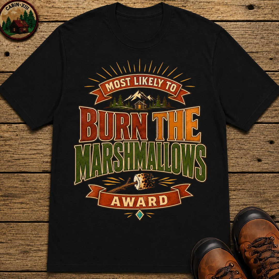 Burn The Marshmallows (Modern) T Shirt - Black