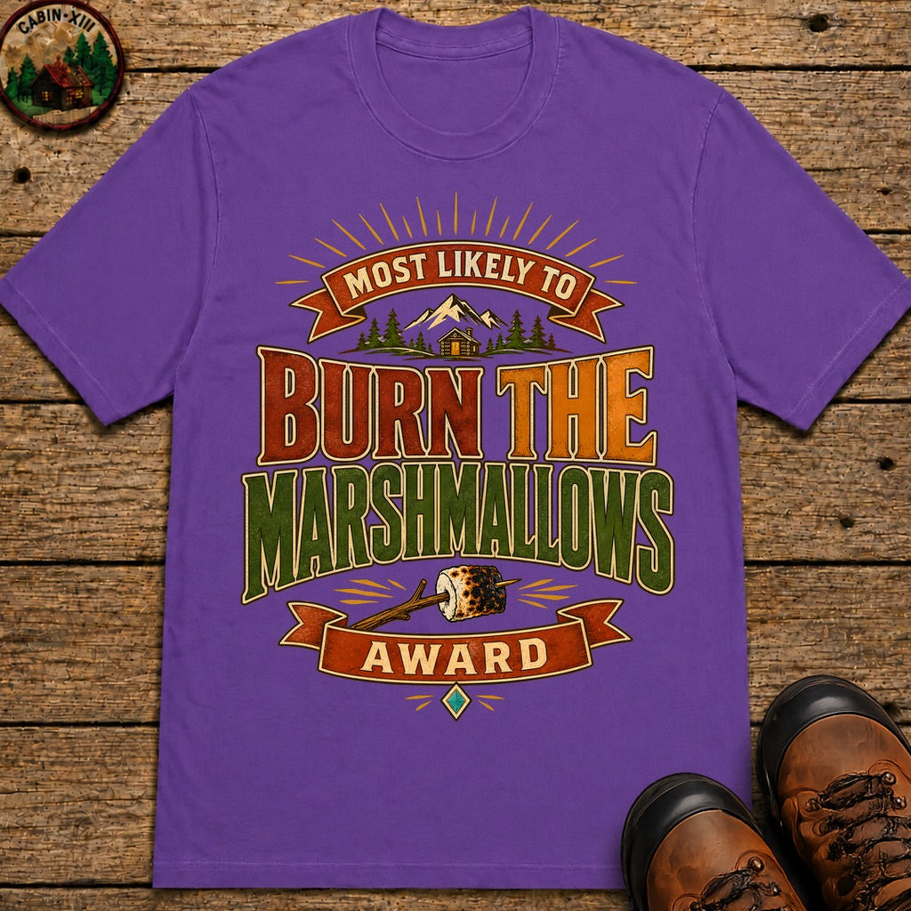 Burn The Marshmallows (Modern) T Shirt - Grape