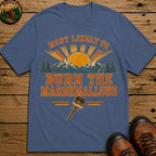 Burn The Marshmallows (Retro) T Shirt - Blue Jean