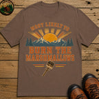 Burn The Marshmallows (Retro) T Shirt - Espresso