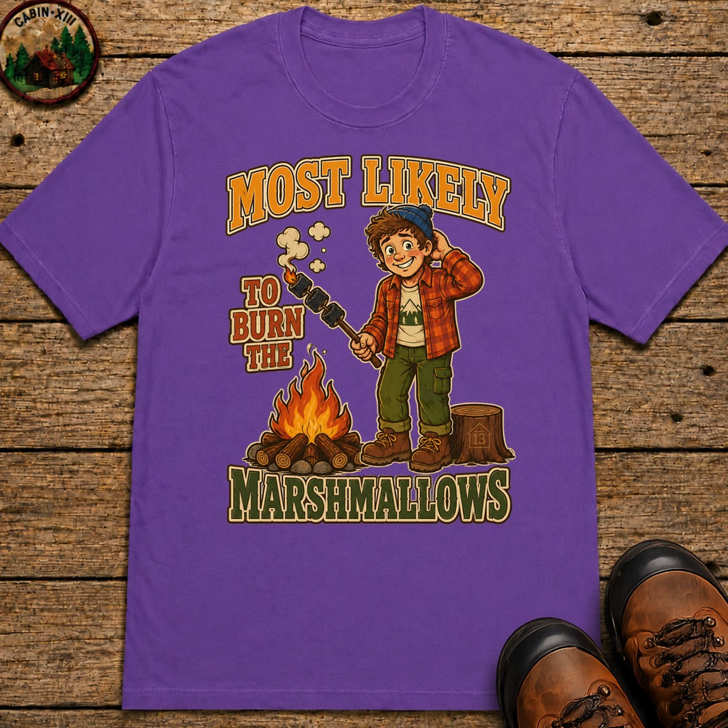 Burn The Marshmallows T-Shirt - Grape