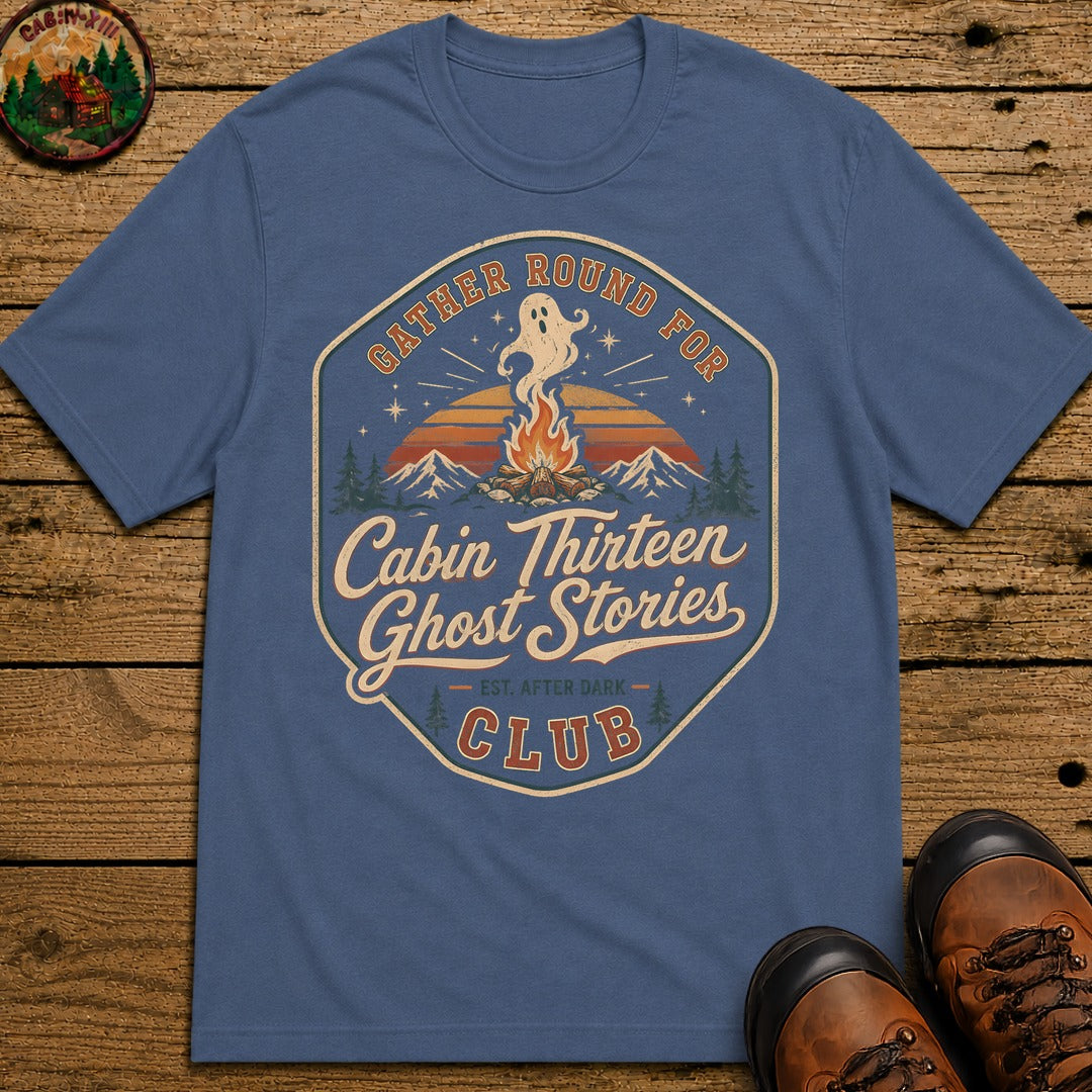 Cabin Thirteen Ghost Stories T Shirt - Blue Jean