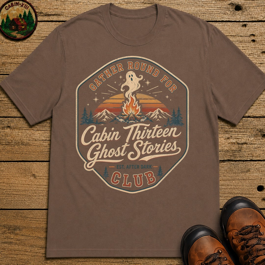 Cabin Thirteen Ghost Stories T Shirt - Espresso
