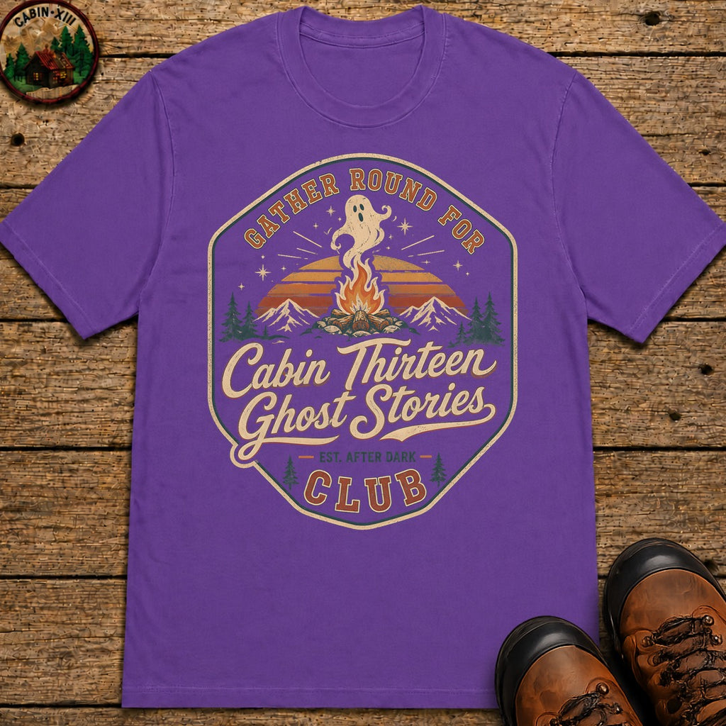 Cabin Thirteen Ghost Stories T Shirt - Grape