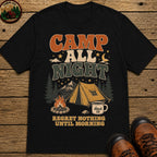 Camp All Night T Shirt - Black