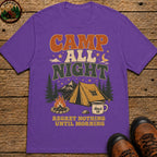 Camp All Night T Shirt - Grape