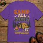 Camp All Night T Shirt - Grape