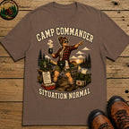 Camp Commander Situation Normal — Funny Camping Mom Tee - Espresso