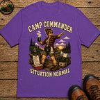 Camp Commander Situation Normal — Funny Camping Mom Tee - Grape