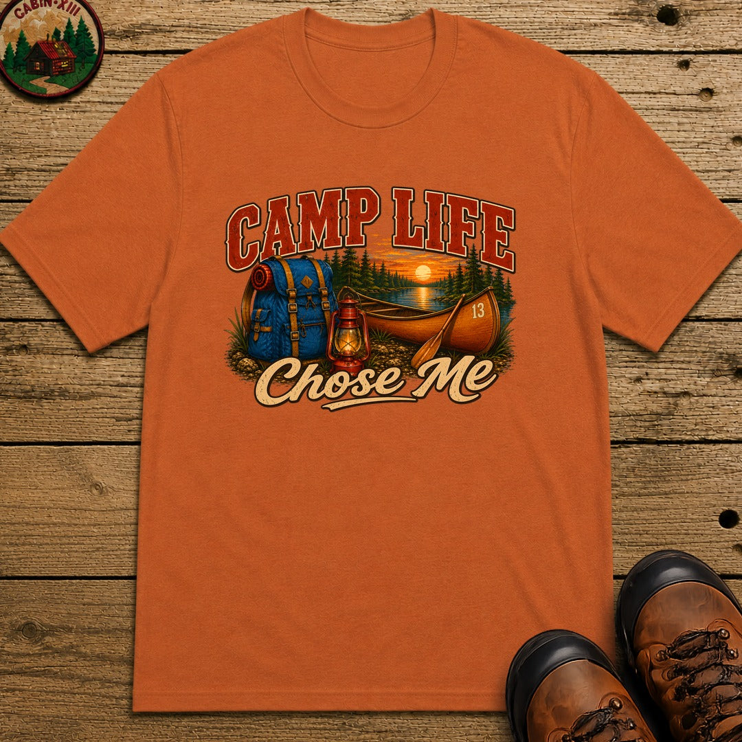 Camp Life Chose Me Vintage Camping Shirt — Outdoor Lake Tee - Yam
