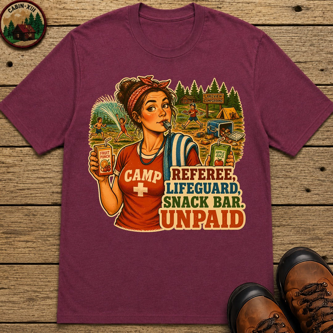 Camp Mom Pin Up T-Shirt - Berry