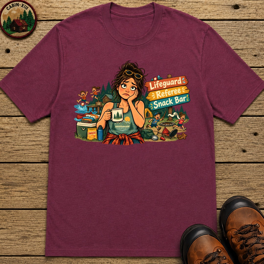 Camp Mom Pin Up T-Shirt - Berry