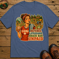 Camp Mom Pin Up T-Shirt - Blue Jean