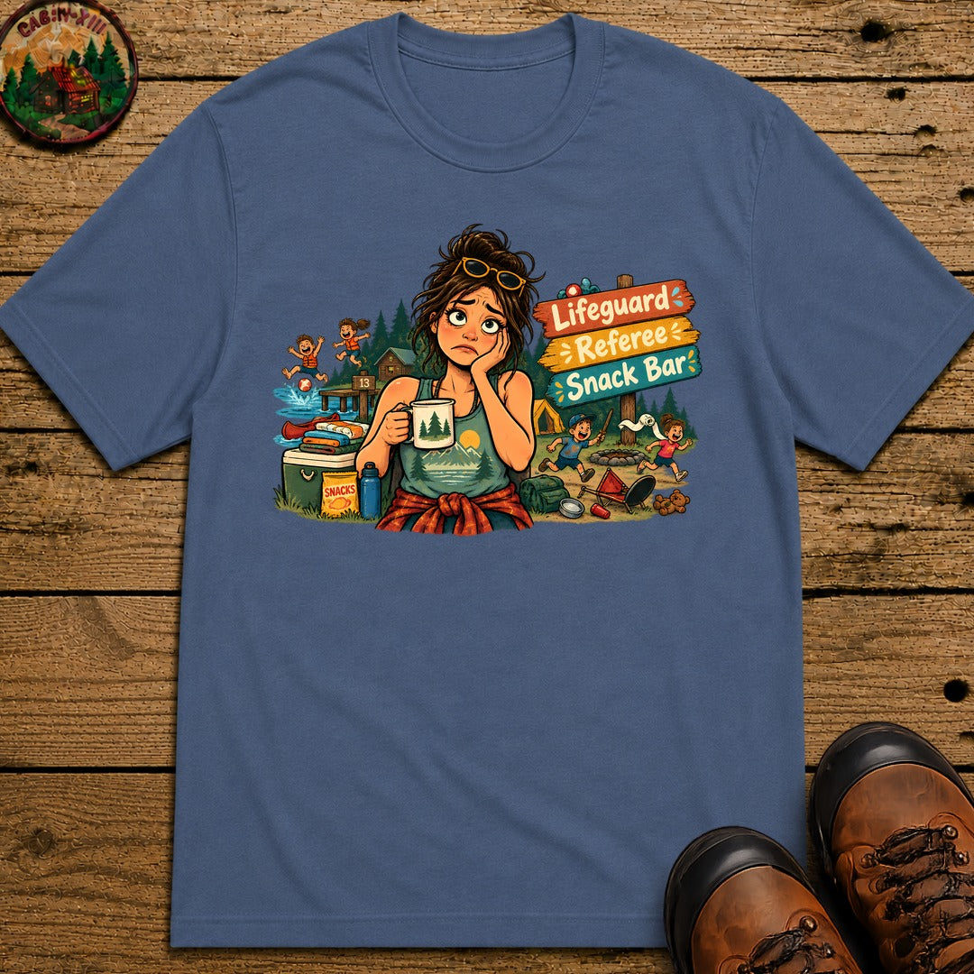 Camp Mom Pin Up T-Shirt - Blue Jean