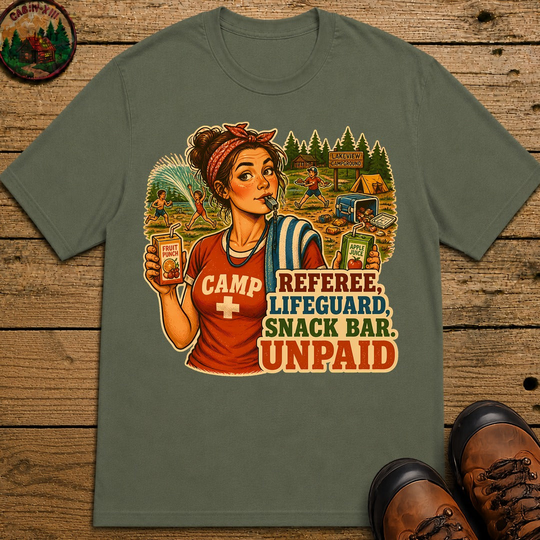 Camp Mom Pin Up T-Shirt - Moss