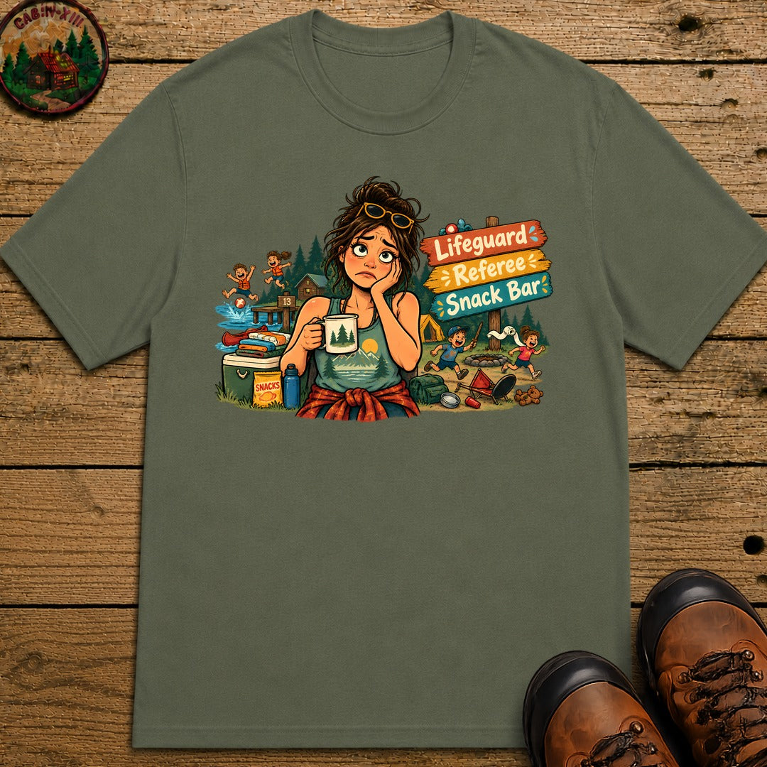 Camp Mom Pin Up T-Shirt - Moss