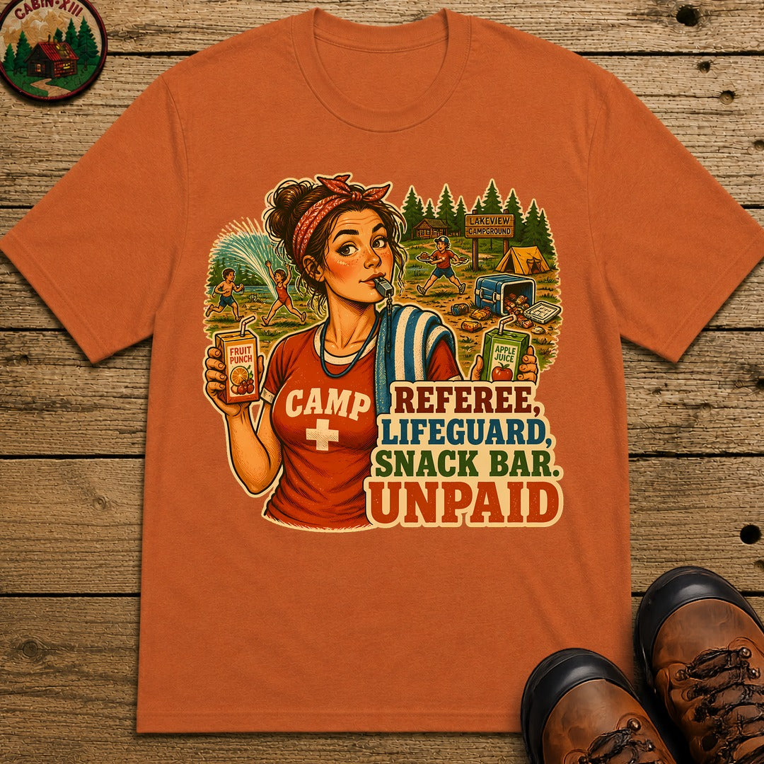 Camp Mom Pin Up T-Shirt - Yam