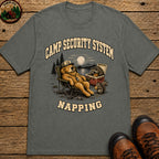 Camp Security System Napping — Funny Camping Dog Tee - Pepper