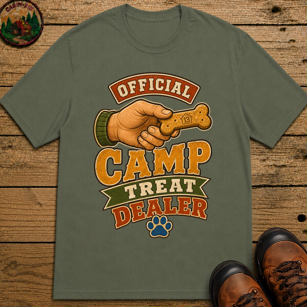 Camp Treat Dealer T Shirt - Moss