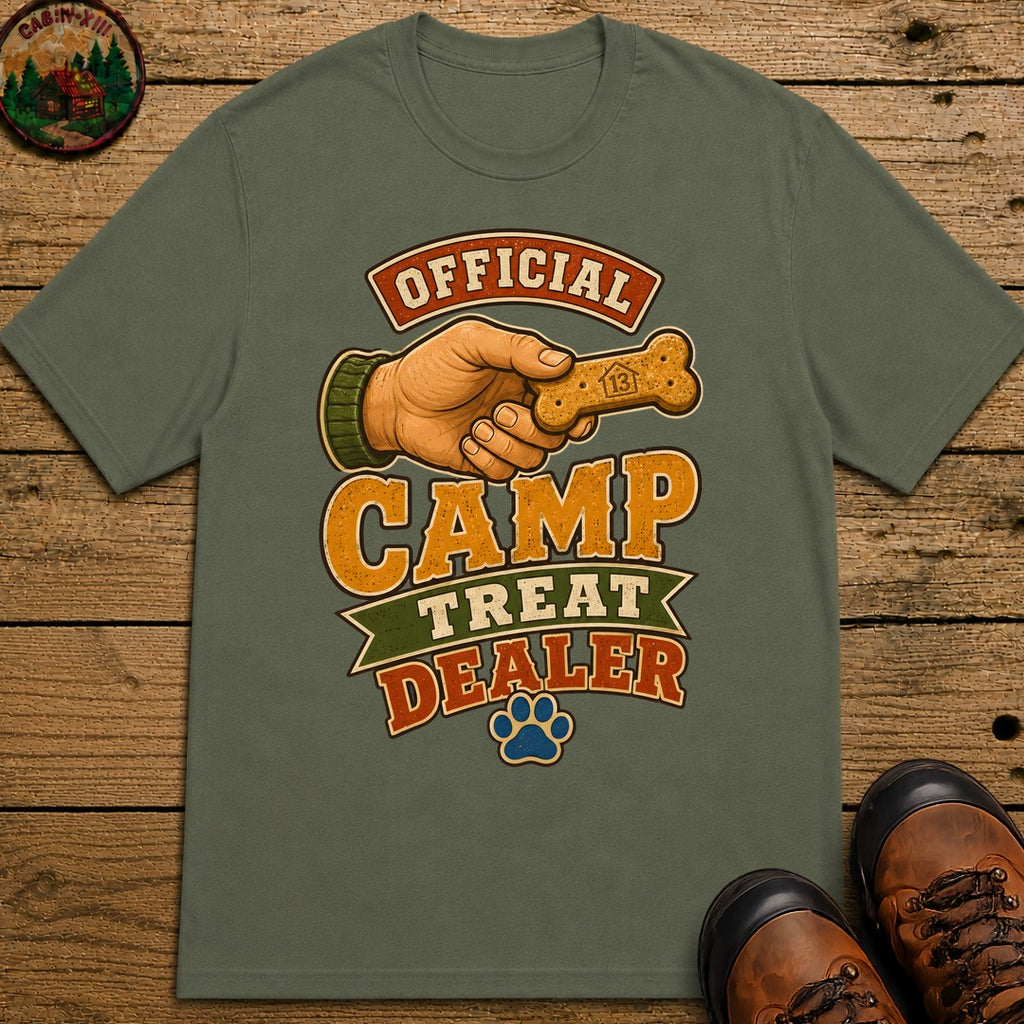Camp Treat Dealer T Shirt - Moss