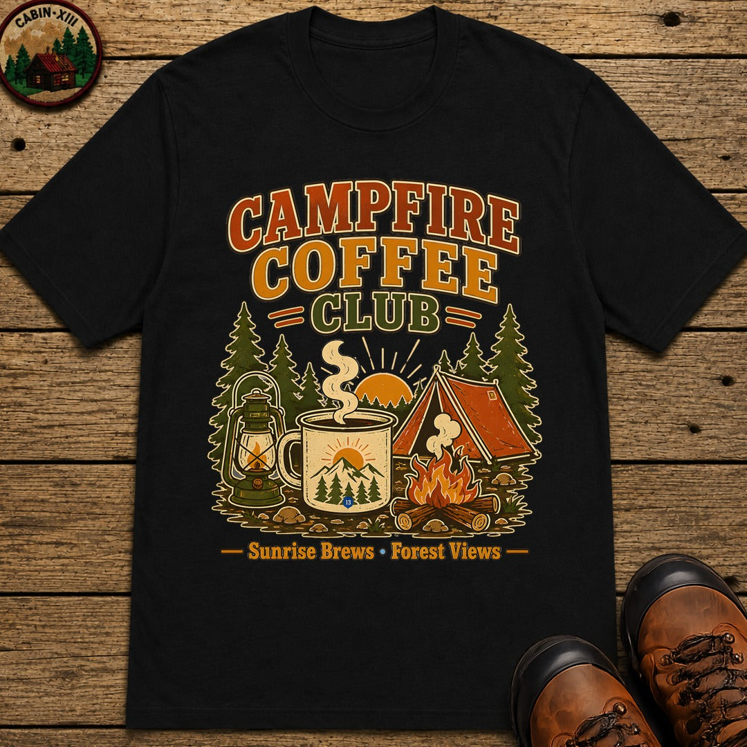 Campfire Coffee Club T-Shirt - Black