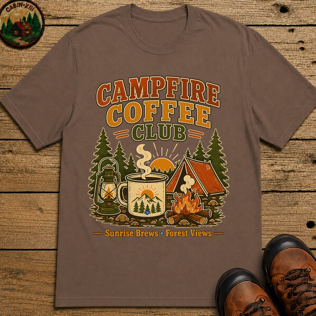 Campfire Coffee Club T-Shirt - Espresso