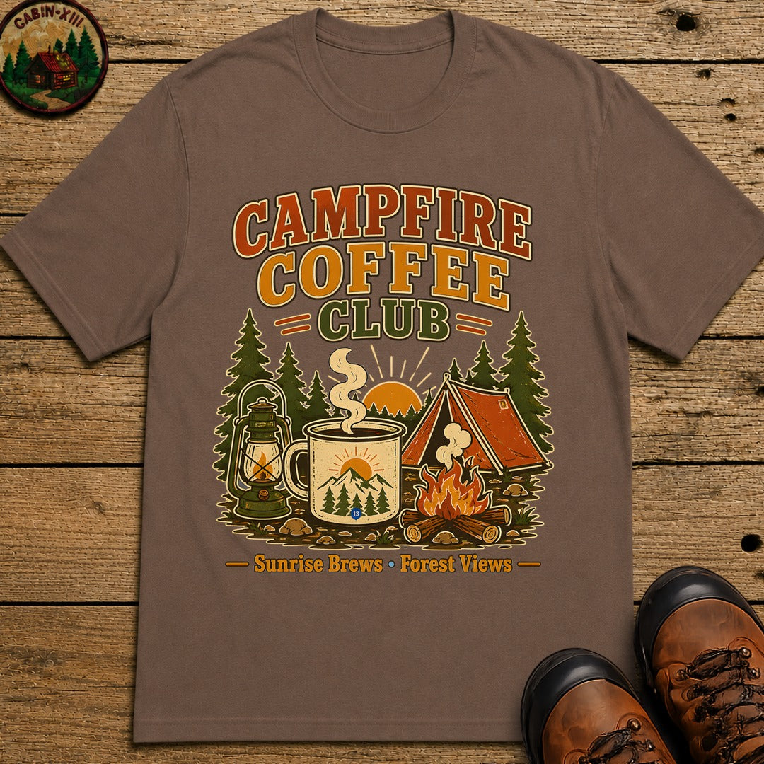 Campfire Coffee Club T-Shirt - Espresso