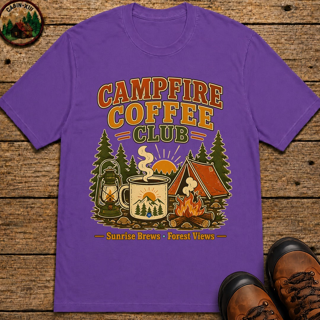 Campfire Coffee Club T-Shirt - Grape