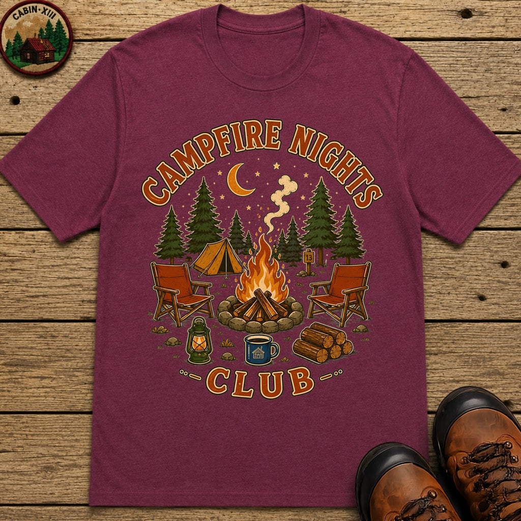 Campfire Nights Club T-Shirt - Berry