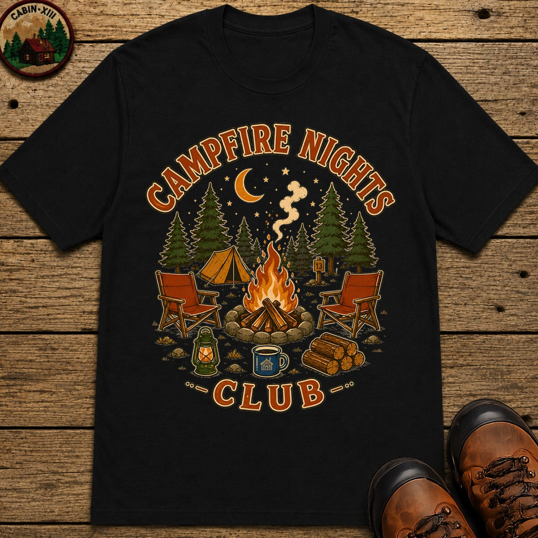 Campfire Nights Club T-Shirt - Black