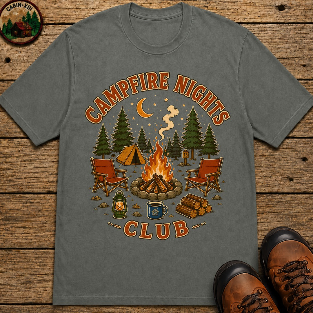 Campfire Nights Club T-Shirt - Pepper