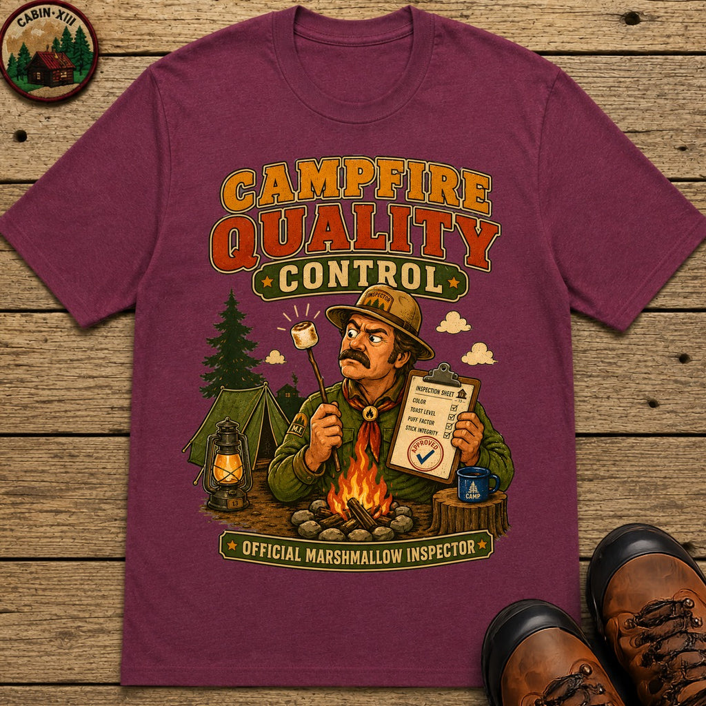 Campfire Quality Control T-Shirt - Berry