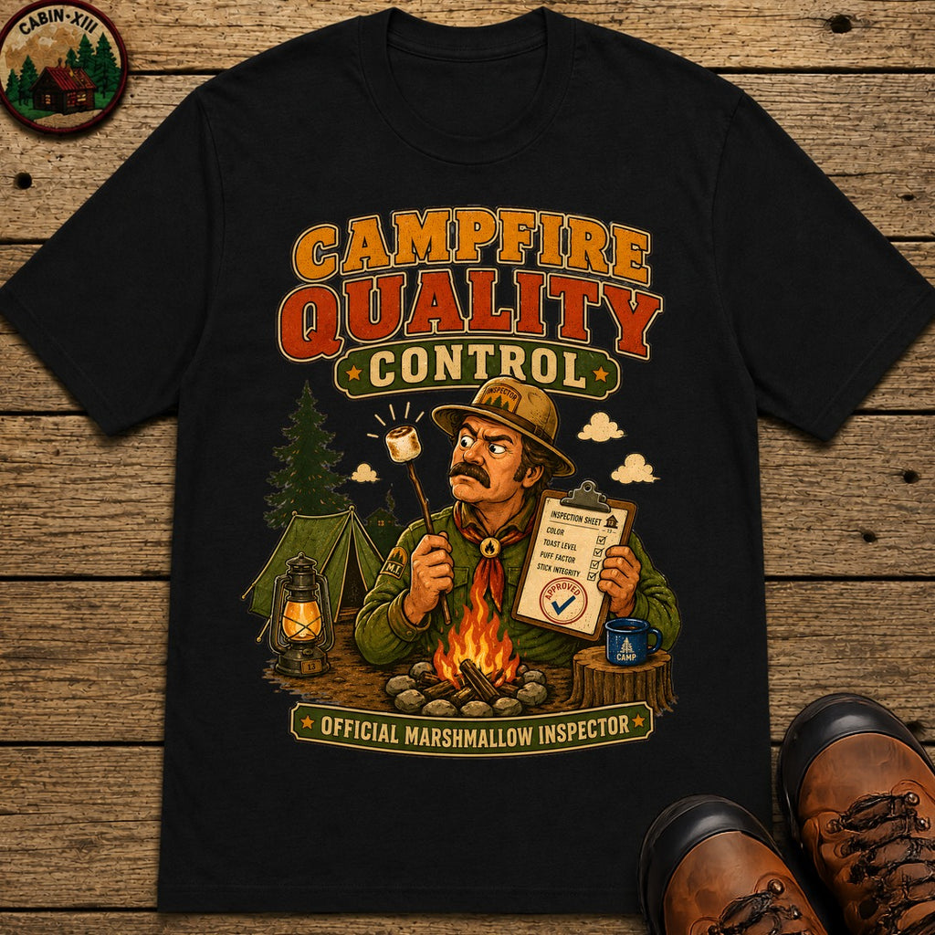 Campfire Quality Control T-Shirt - Black