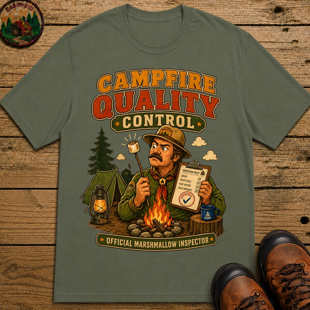 Campfire Quality Control T-Shirt - Moss