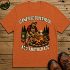 Campfire Supervisor Add Another Log — Funny Camping Dad Tee - Yam